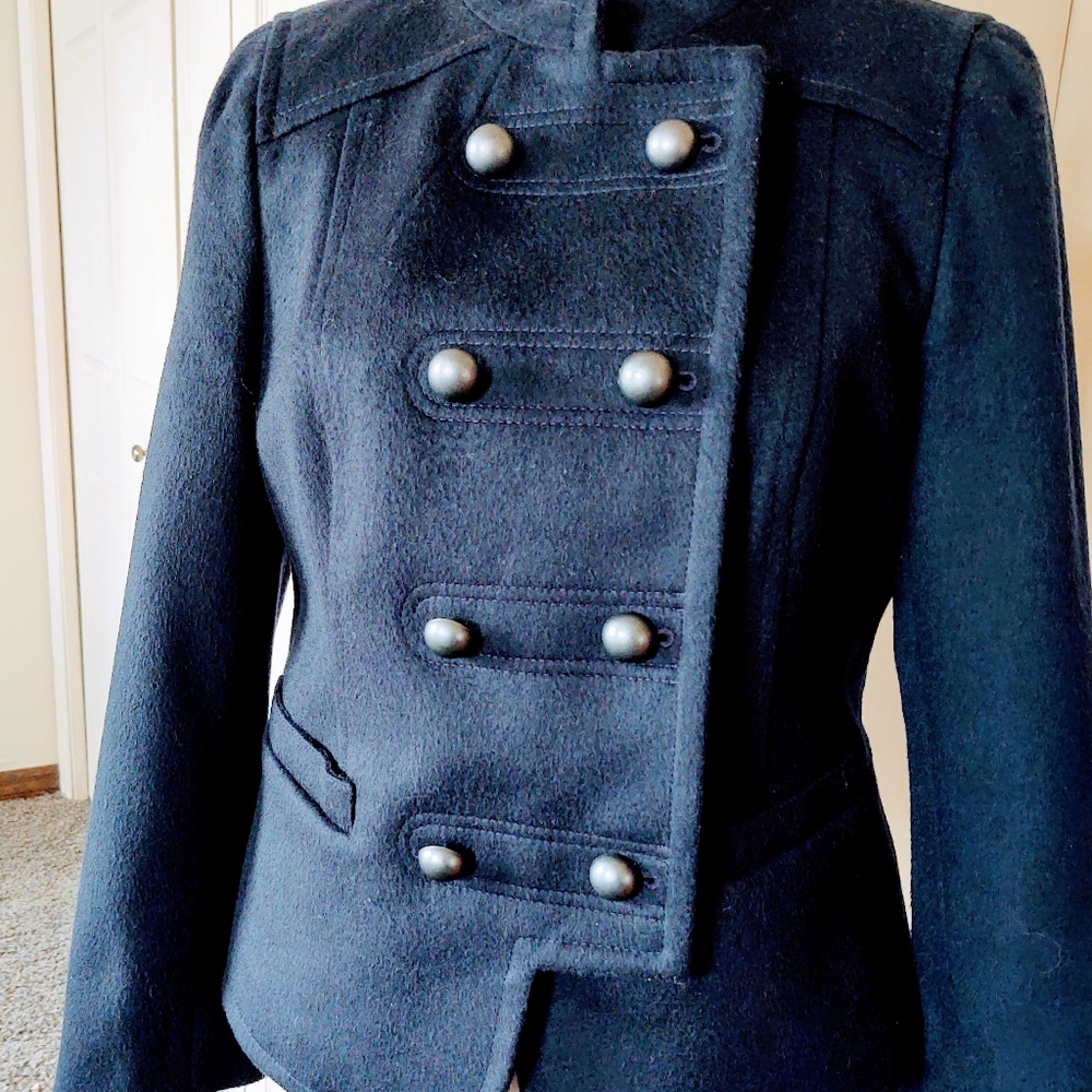 Anne Taylor Loft Navy Blue Wool Jacket - Picture 4 of 12